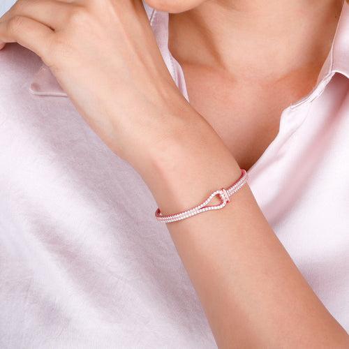 Anushka Sharma Rose Gold Knotted Feelings Bracelet