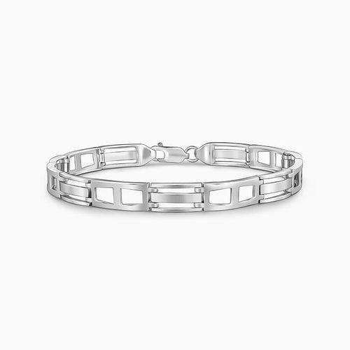 Silver Jazzy Link Bracelet For Him