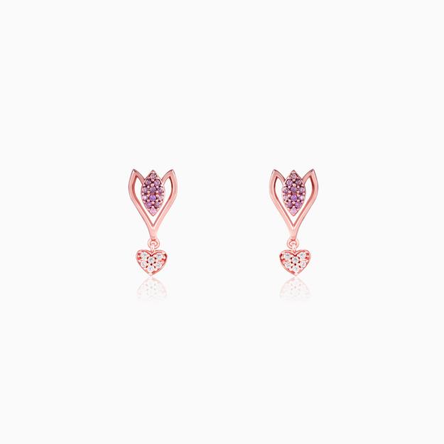 Rose Gold Blossoming Crocus Earrings