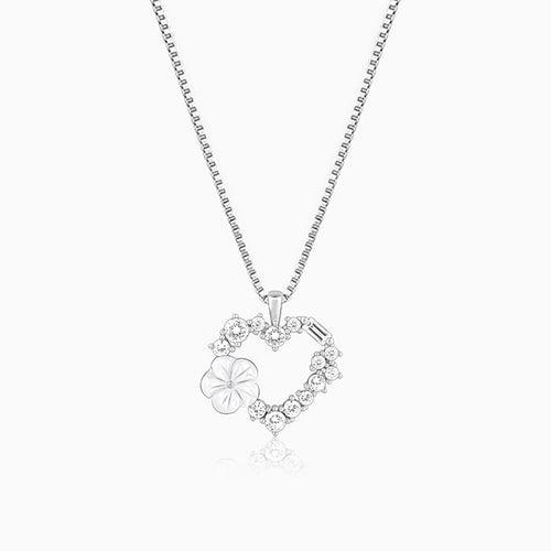 Silver Heartstring Pendant With Link Chain