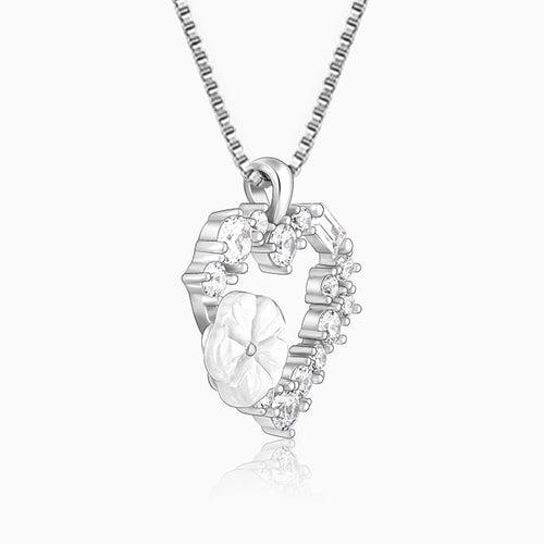 Silver Heartstring Pendant With Link Chain