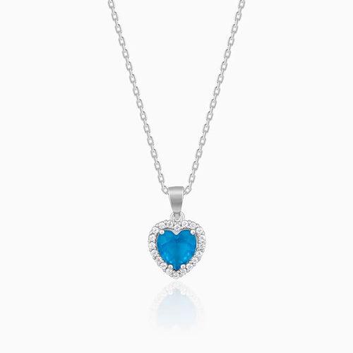 Silver Titanic Heart Of The Ocean Pendant With Link Chain