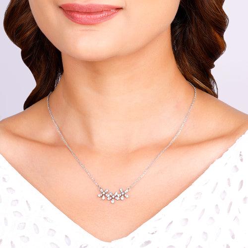 Silver Floral Enchantment Necklace