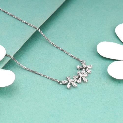 Silver Floral Enchantment Necklace