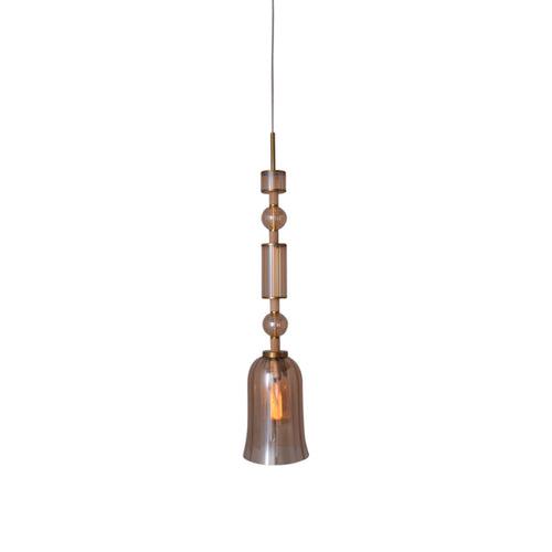 Luxe Glass Bell Pendant Light (Amber Glass)