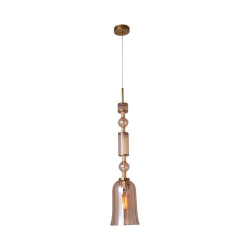 Luxe Glass Bell Pendant Light (Amber Glass)