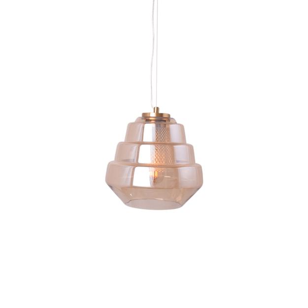 Tiered Pendant Light (Amber Glass)