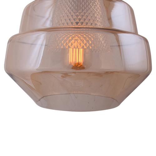 Tiered Pendant Light (Amber Glass)