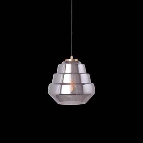 Tiered Pendant Light (Black Glass)