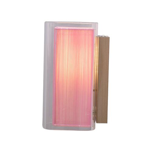 Pink Shade Wall Light (Square Glass)