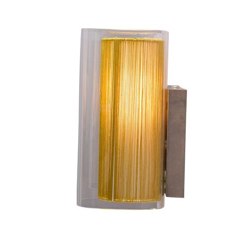 Yellow Shade Wall Light (Round Glass) - 2 Light