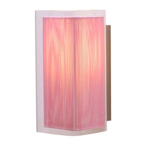 Pink Shade Wall Light (Square Glass)