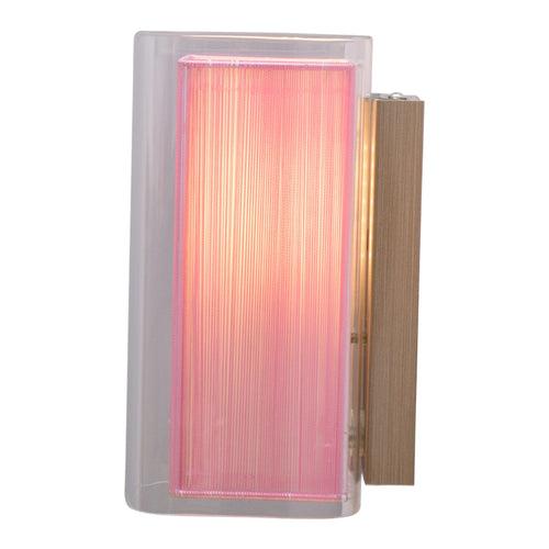 Pink Shade Wall Light (Square Glass)