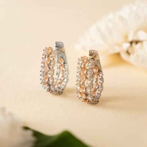 Jhalak Peach Diamond Studs