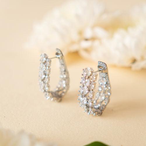 Jhalak White Diamond Studs