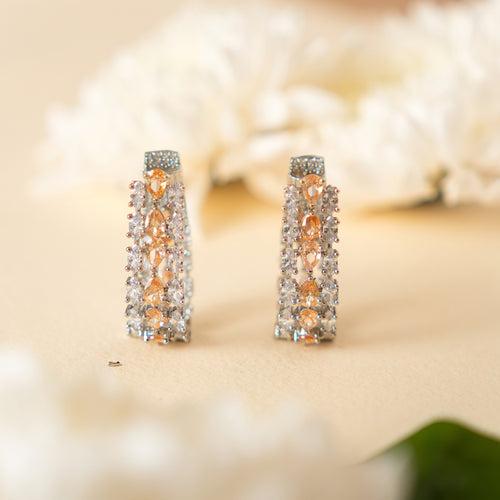 Jhalak Peach Diamond Studs