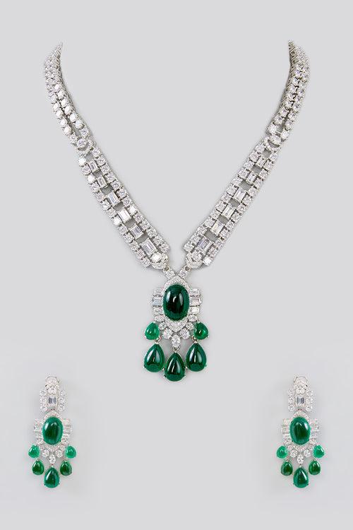 Lasha Diamond Long Necklace set