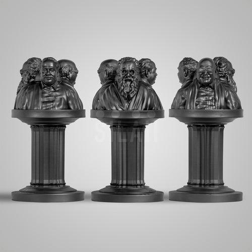 The Dravidian Icons - Three Face Sculpture