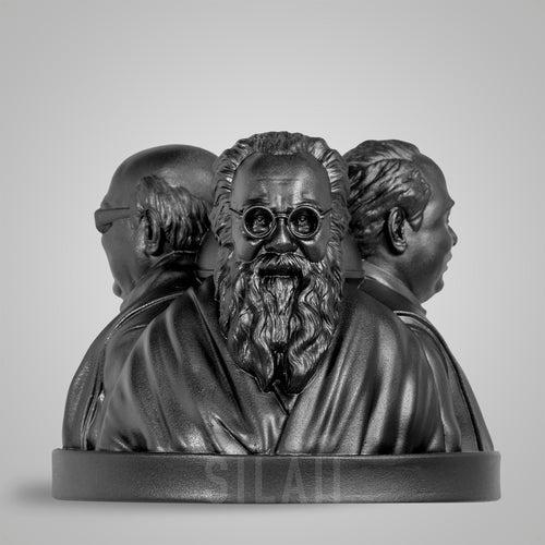 The Dravidian Icons - Table Top - Three Face Sculpture