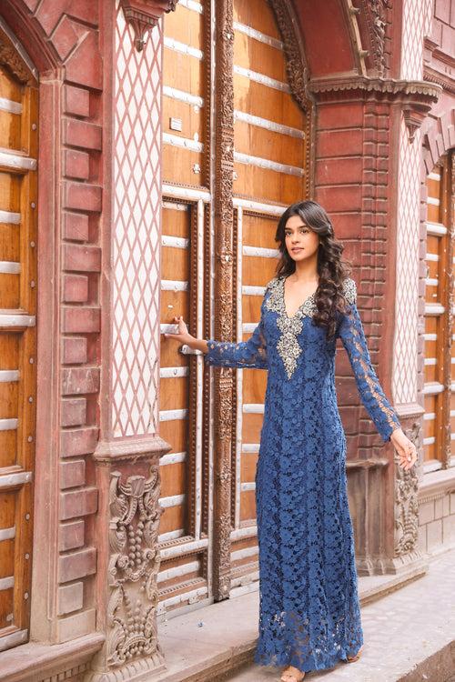 Blue Lace Kaftan