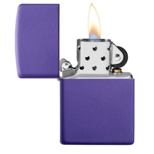 zippo lighter - Purple Matte