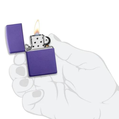 zippo lighter - Purple Matte