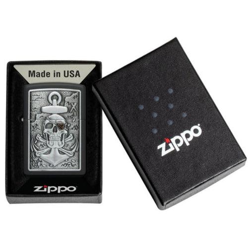 Zippo Lighter - Skull Anchor