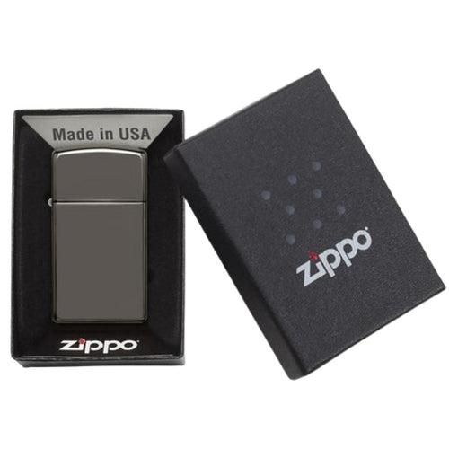 Zippo Slim Lighter - Black Ice