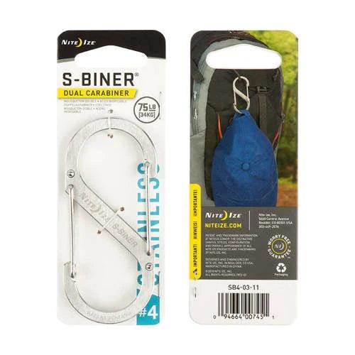 NITE IZE--S-BINER STANDARD (STAINLESS) #04