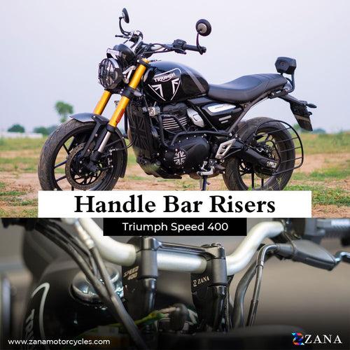 ZANA-VERTICAL HANDLE RISER BLACK FOR TRIUMPH SPEED 400