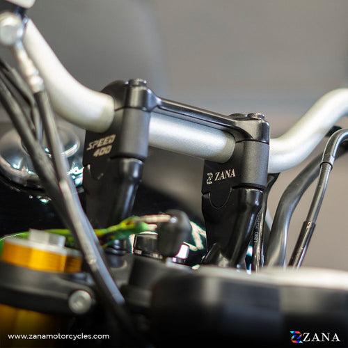 ZANA-VERTICAL HANDLE RISER BLACK FOR TRIUMPH SPEED 400