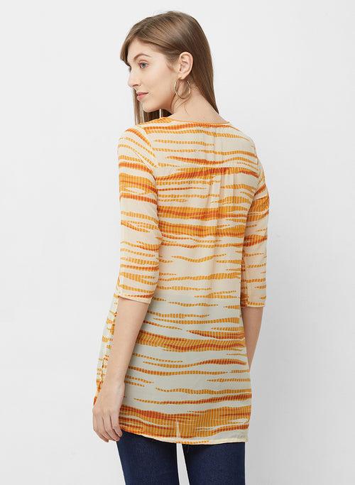 Printed Tunic With 3/4Th Sleeves