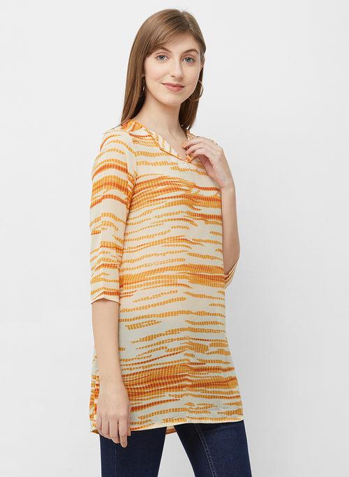 Printed Tunic With 3/4Th Sleeves