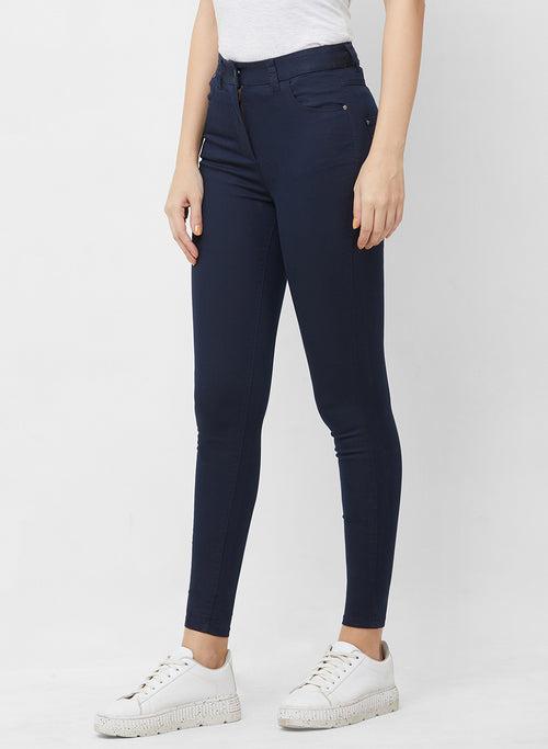 Navy Solid Jegging Pant