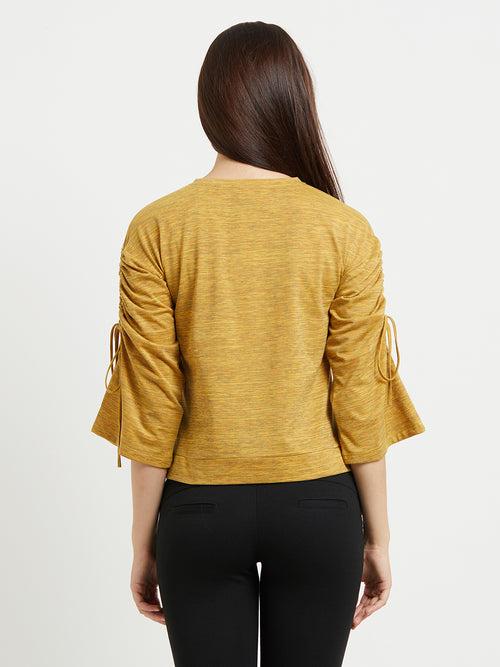 Yellow Solid Full Sleeves Top
