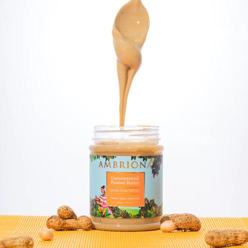 Pack of 2 Unsweetened Creamy Peanut Butter & Creamy Almond Butter | Vegan | Gluten Free