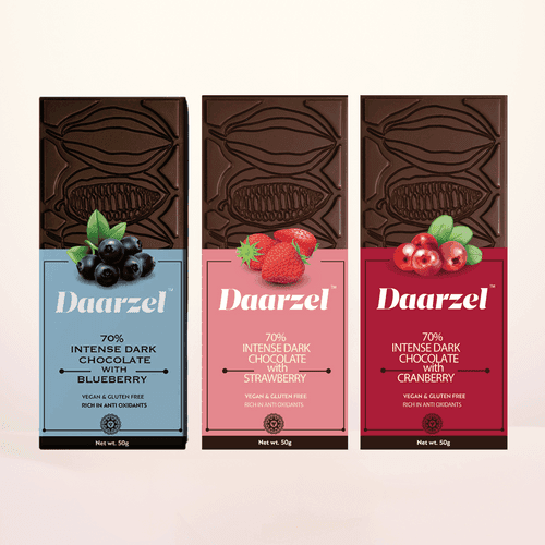 Dark Chocolate Pack of 3 with berry | Vegan