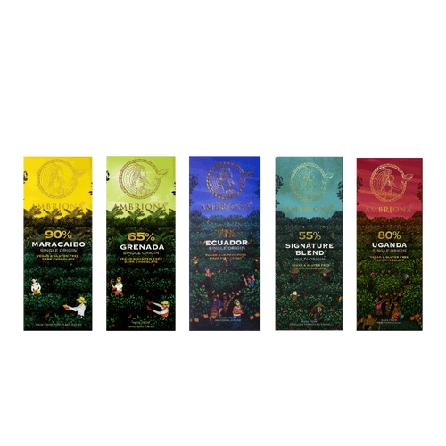 Ambriona Dark Chocolates - Pack of 5 | Vegan | Gluten Free