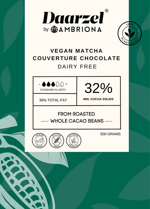 32% Vegan Matcha Couverture Chocolate 500 g