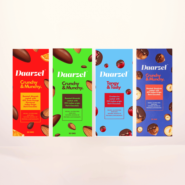 45% To 70% Dark Chocolate Coated Fruits & Nuts Pack of 4