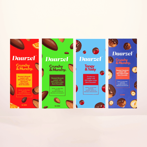 45% To 70% Dark Chocolate Coated Fruits & Nuts Pack of 4