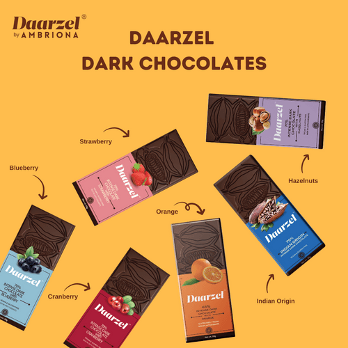 Daarzel -  65% - 70% Intense Dark Chocolate Pack of 4