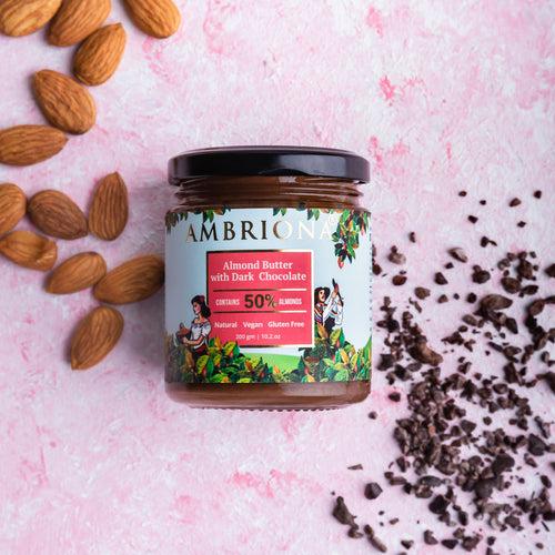 Pack of Almond Butters | Almond Butter Unsweetened | Almond Butter with Dark Chocolate | No palm oil | 400 g