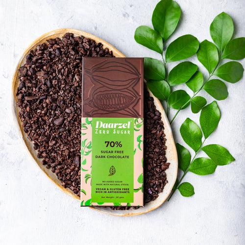 Zero Sugar - 70% Sugar Free Dark Chocolate | Vegan & Gluten Free