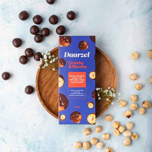 Hazelnut coated with 45% Dark chocolate | Vegan | Gluten Free