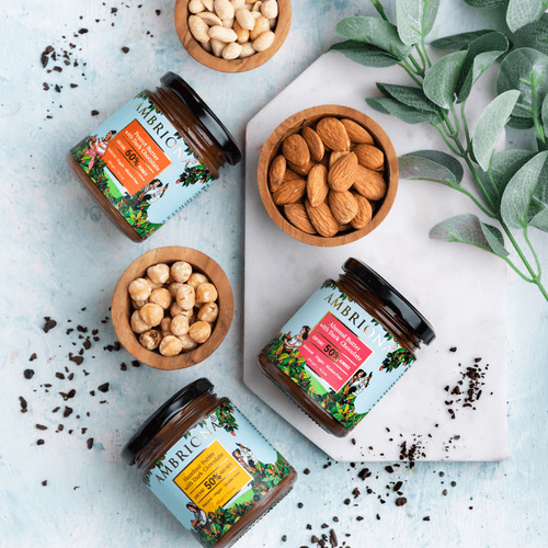 Pack of 3 Nut Butters with Dark Chocolate | Hazelnut , Peanut & Almond Butter