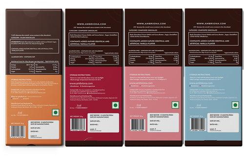 Pack Of 4 Daarzel -65%-70% Dark Chocolate