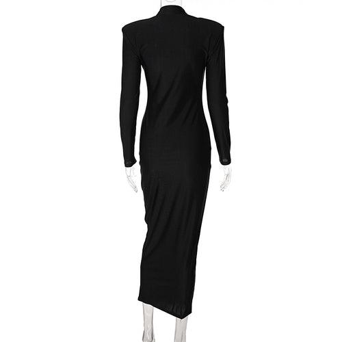 Celeste Dress with Shoulder Pads