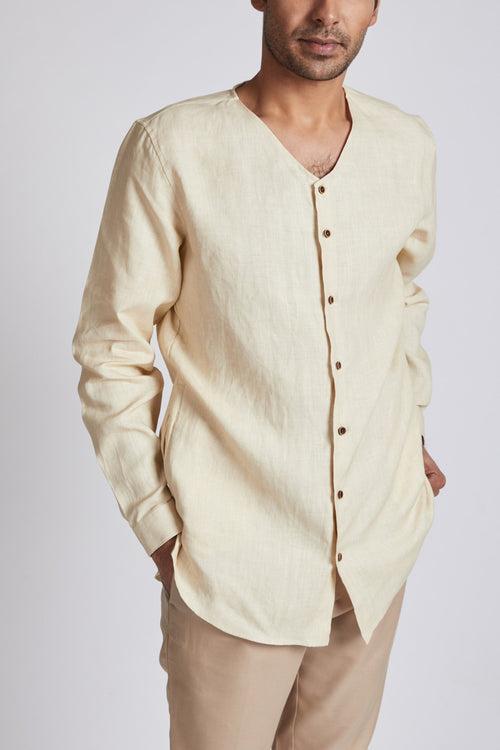 Crescent V Neck Kurta