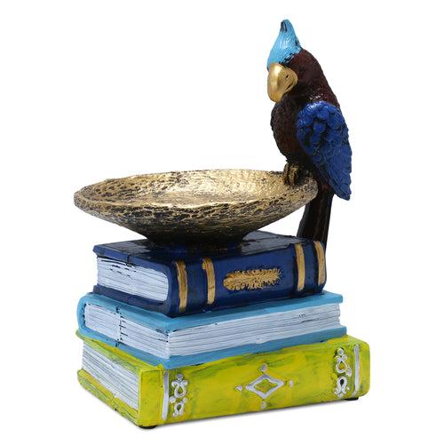 Vintage Books & Bird Tabletop Accent